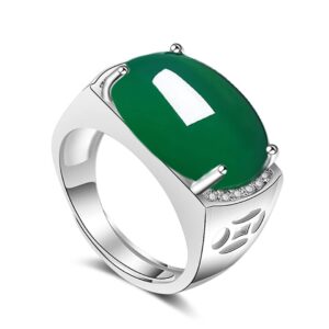 Silver Ring with Natural Agate